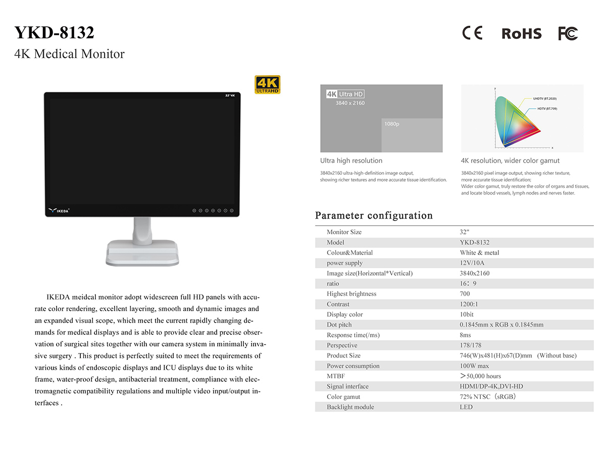 4K UHD Medical Endoscope Monitor 32＂