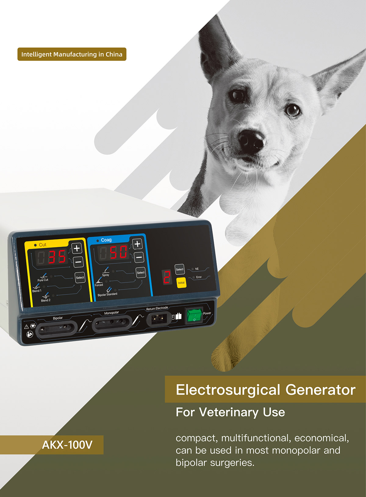 AKX-100V Electrosurgical Generator For Veterinary Use