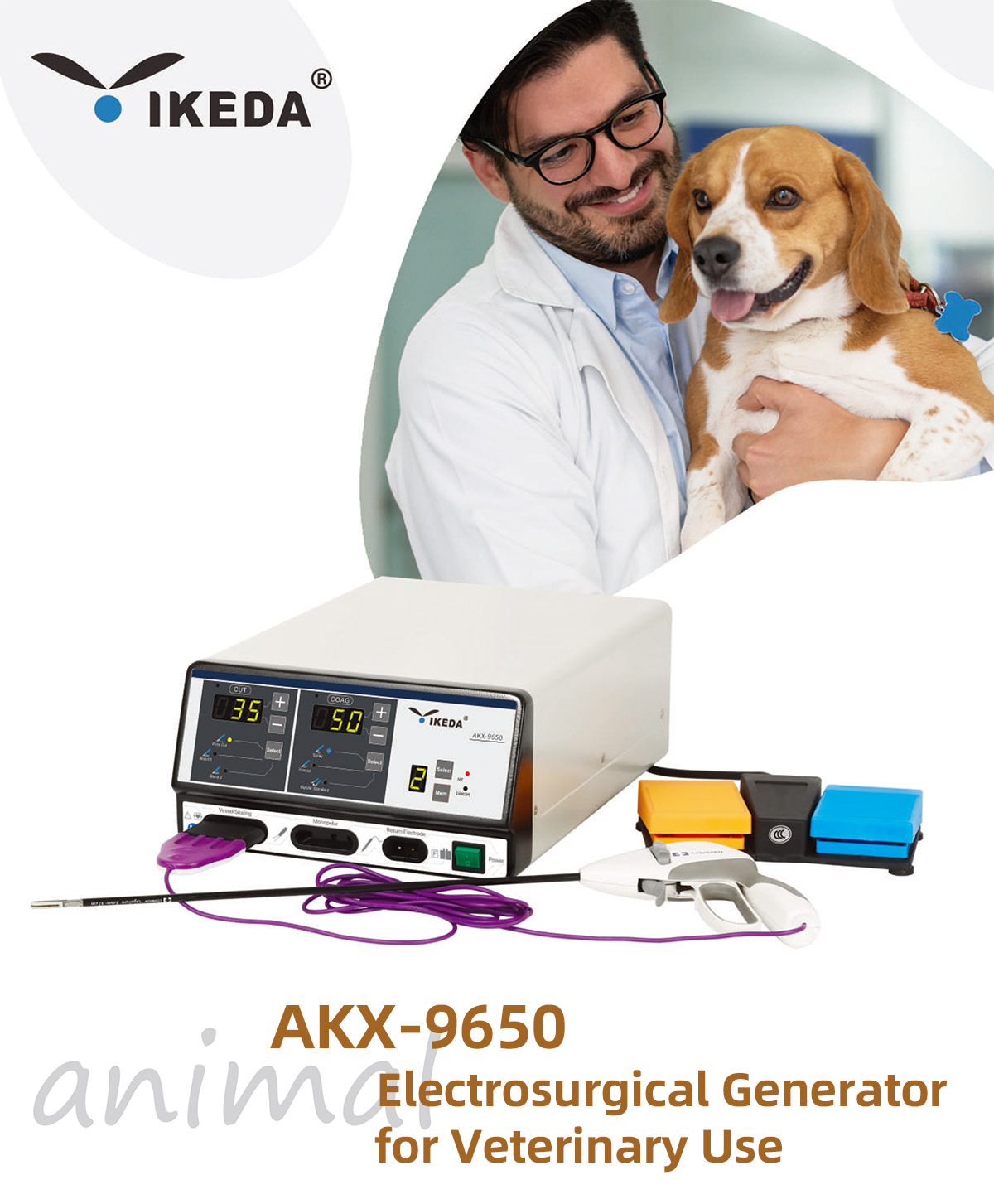 AKX-9650 Veterinary Electrosurgical Generator